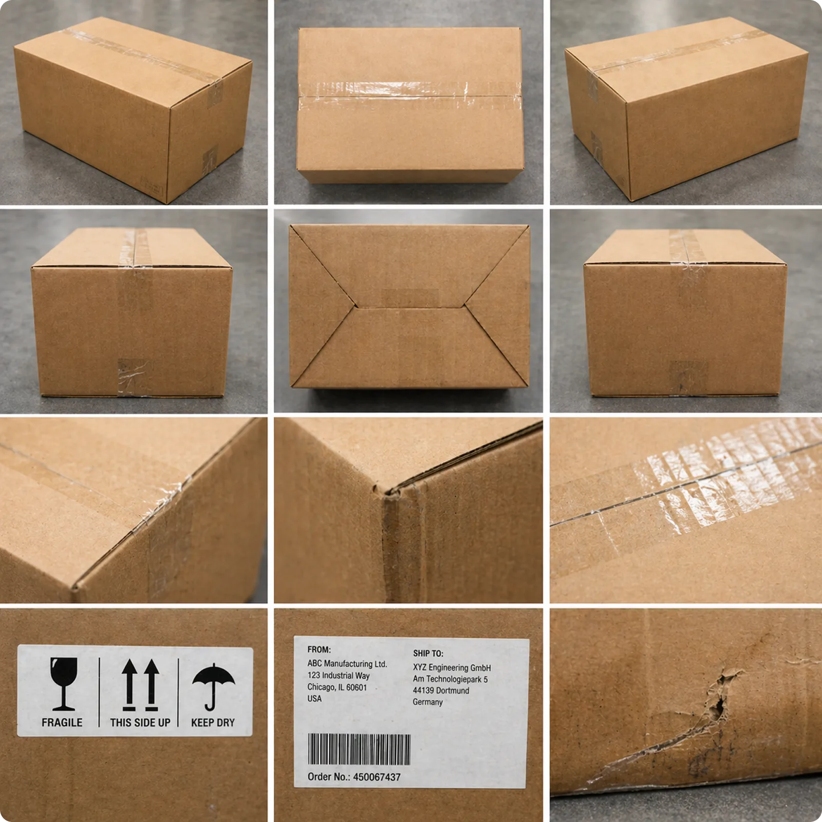 Documentation photo of the received package